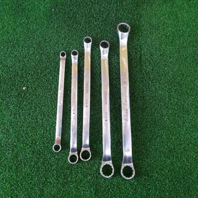 WG】5本セット Snap-on オフセットメガネレンチ XBM | 目立った傷や 