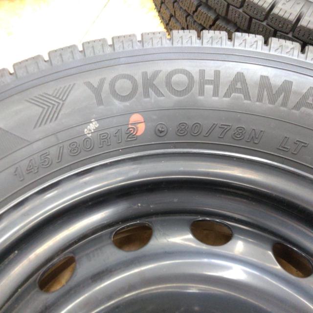 ホンダ N VAN純正スチール+ YOKOHAMA iceGUARD iG91 | やや傷や汚れ 