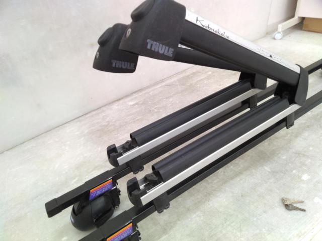 THULE+TERZO キャリアバー+フット+スキーキャリアセット 