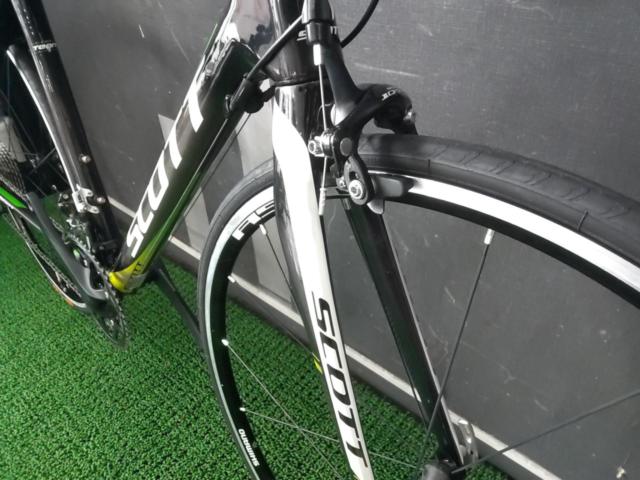 1大特価 SCOTT CR1 2013年頃モデル 700×23C 2×10S カーボンクロスバイク ブラック×グリーン 参考サイズ170-