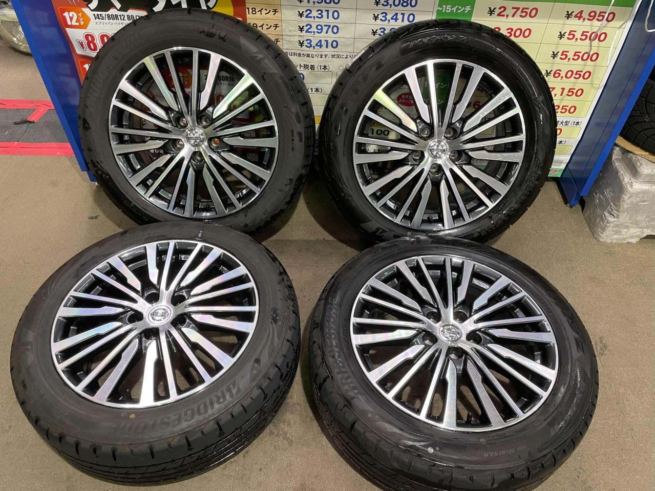 NISSAN E52/エルグランド 純正ホイール+BRIDGESTONE Playz PX-2 | やや 
