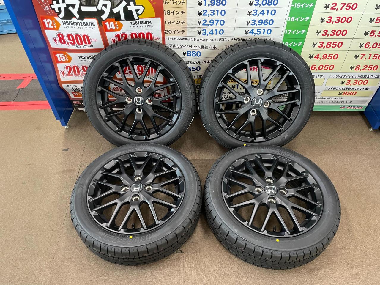 ☆新品タイヤ付き♪☆HONDA N-ONE RS 純正ホイール + BRIDGESTONE 