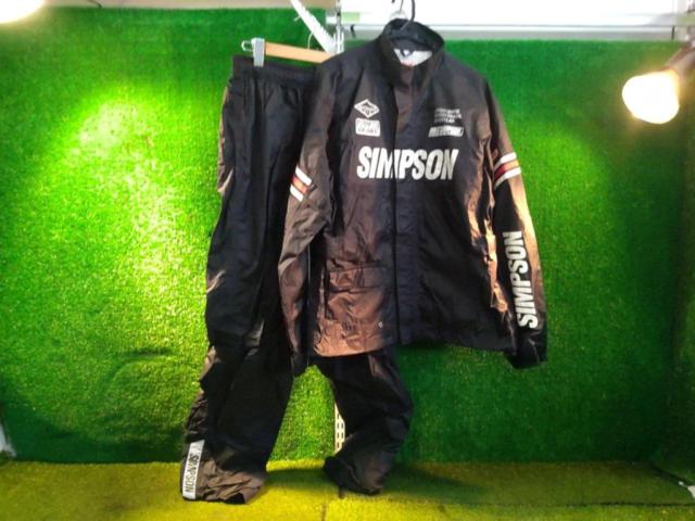 SIMPSON】SRS-2191 レインウェア上下セット サイズL | やや傷や汚れ 