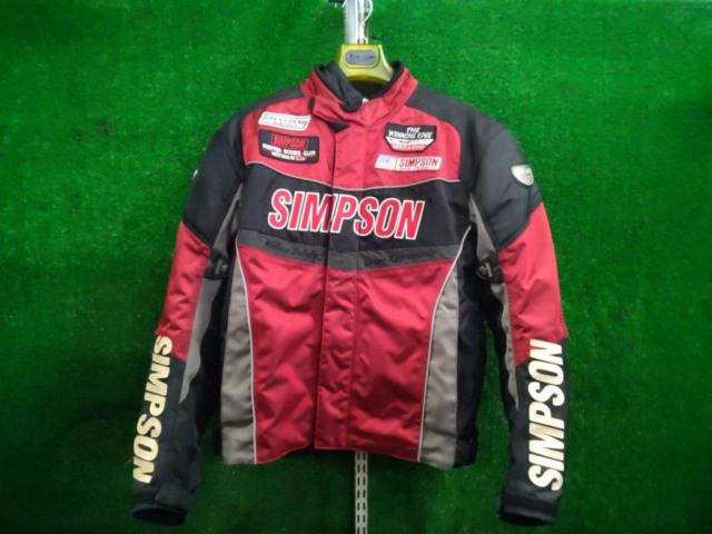SIMSON 赤黒 ジャケット Lサイズ 中古・古着通販】SIMPSON (シンプソン 