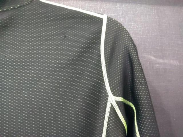 サイズ:L メーカー不明 裏起毛トレーナー ブラックxグリーン