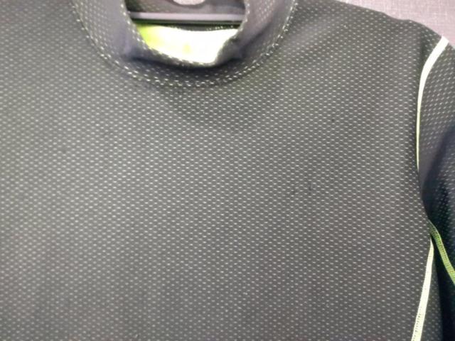 サイズ:L メーカー不明 裏起毛トレーナー ブラックxグリーン