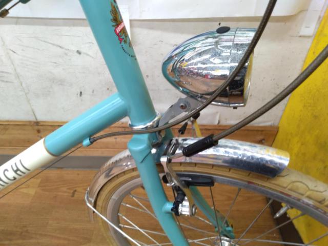 Bianchi MERLO 20×1-1/8インチ 外装7段変速 ミニベロ チェレステ