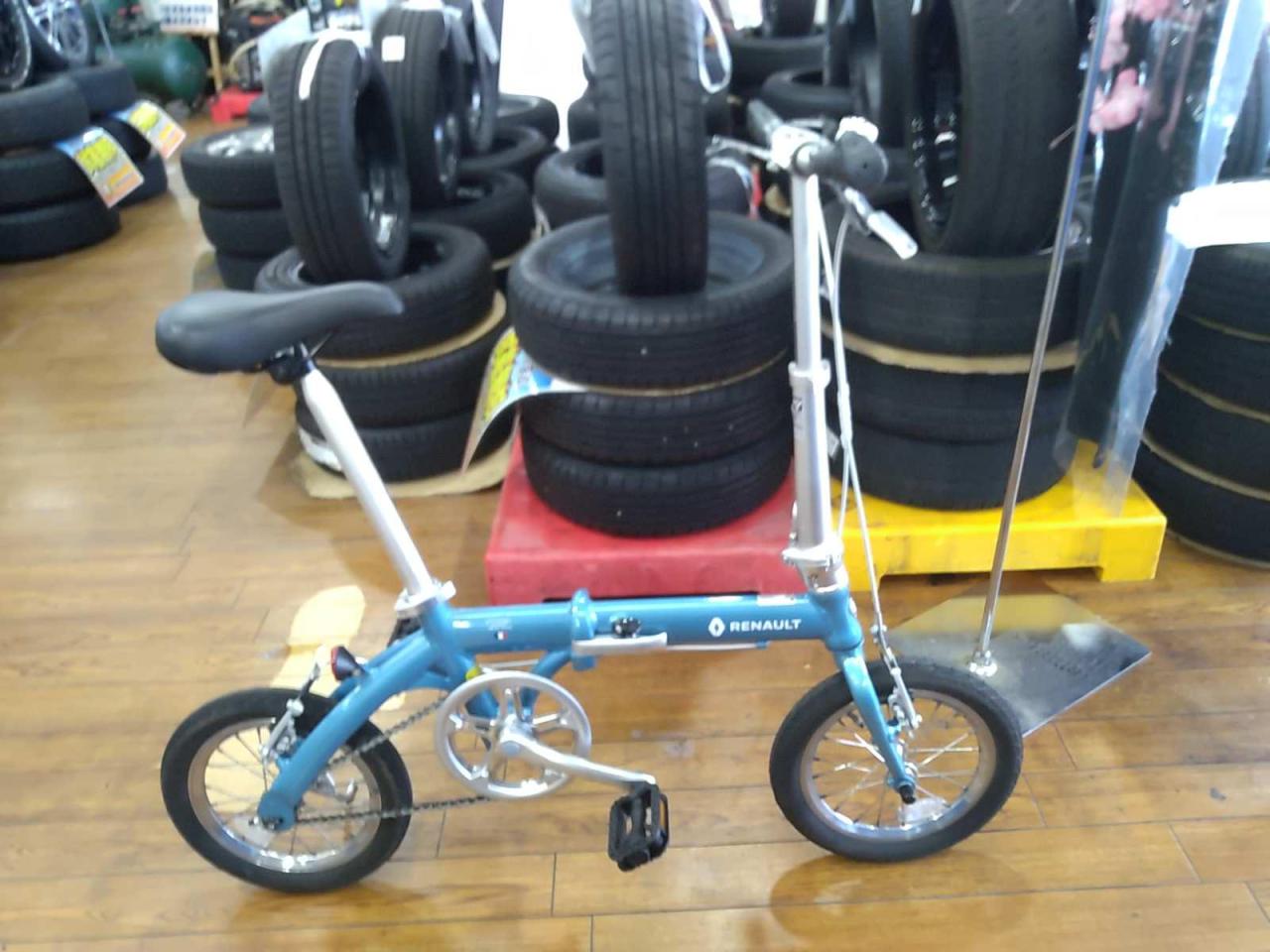 RENAULT LIGHT8 2023年 14インチ折り畳み自転車 シングルギア ブルー 