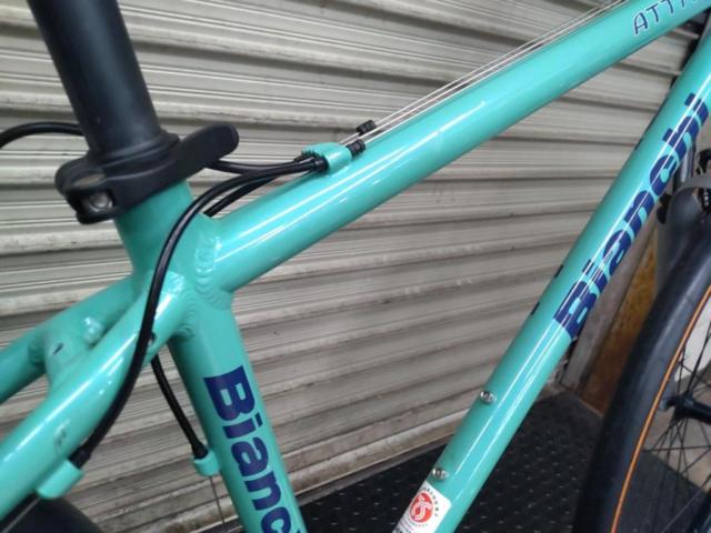 【わけあり現状販売】BIANCHI ATTIVO 3×8S 26×1.5インチマウンテンバイク チェレステ 2006年前後くらい??