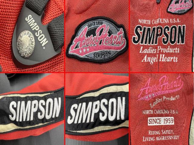 【SIMPSON】Angel Hearts メッシュライティングジャケット レディース向け サイズ:WL