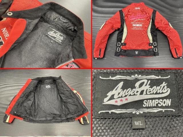 【SIMPSON】Angel Hearts メッシュライティングジャケット レディース向け サイズ:WL