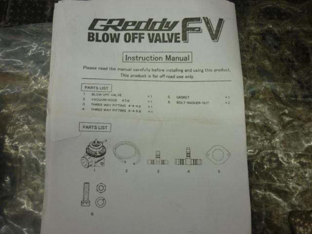 TRUST
GReddy
BLOWOFF
VALVE
FV (JZX100/1JZ-GTE)