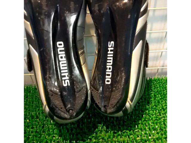 SPD-SL サイズ:26.5cm/EU42 SHIMANO R076 ビンディングシューズ シルバー