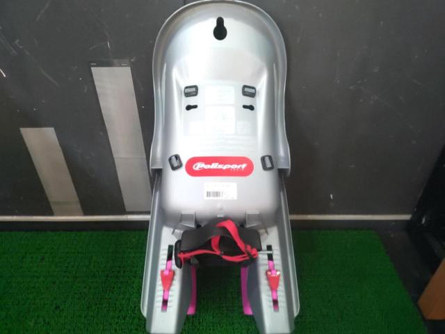 ※クッション固定テープ剥がれあり Polisport BILBY CFS リアチャイルドシート グレー/ピンク