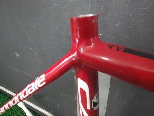 ※ケーブルガイド欠品 CANNONDALE CAAD10 2011年式 アルミロードバイクフレームセット サイズ:50cm レッド
