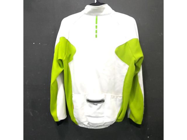 サイズ:L PEARL IZUMI ウインドブレーカー ホワイト/グリーン