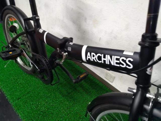 ARCHNESS 20インチ 外装6段変速 折りたたみ自転車 ブラック