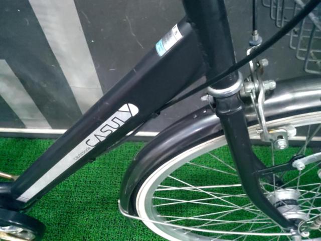 【わけあり現状販売】CBA CASULY SMART 26インチ 外装6段変速 シティサイクル ブラック※タイヤ側面ヒビ大・ライトステー/ブレーキキャリパーねじれ
