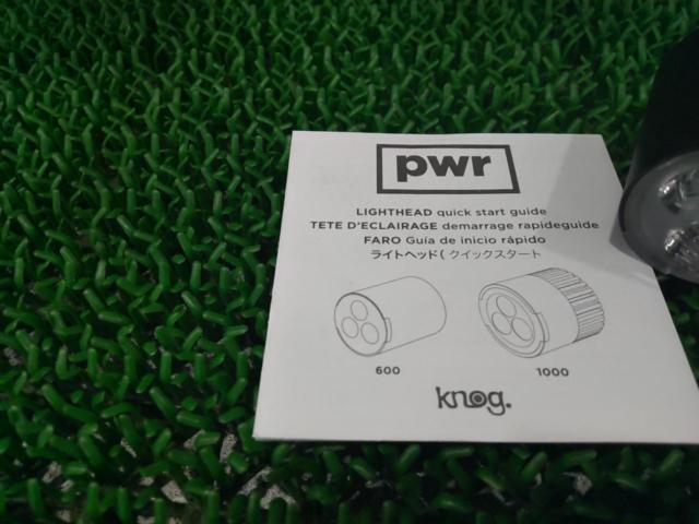 600LUMENS/別途バッテリー必要※単体使用不可 knog. ( ノグ ) フロントライト PWR LIGHTHEAD ( パワー ライトヘッド ) ブラック
