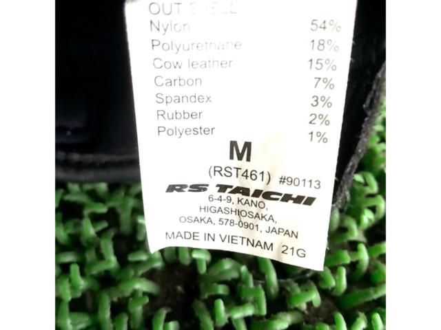 サイズ:M【RSTaichi】RST461 WRXエアーグローブ