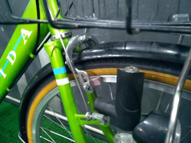 ASAHI CYCLE VIDA 26インチ 外装6段変速 シティサイクル グリーン ※ハンドルまわり錆・グリップベタつき・タイヤヒビ割れ・前後ホイール振れなど