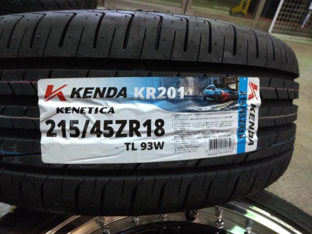 【新品タイヤ付き!!!】 KYOHO STEINER FTX + KENDA KR201 215/45R18 93W(ZR)