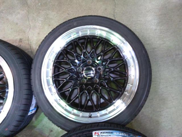 【新品タイヤ付き!!!】 KYOHO STEINER FTX + KENDA KR201 215/45R18 93W(ZR)