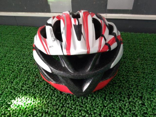 サイズ:M/L OGK Kabuto LEFF サイクルヘルメット ホワイトxレッド JCF認定