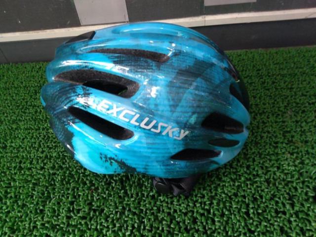 サイズ:50-57cm EXCLUSKY サイクルヘルメット ブルー CE認定
