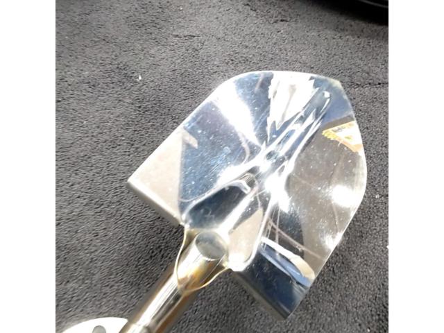 ワケアリ メーカー不明 背面ステー付き ステンレス スコップ