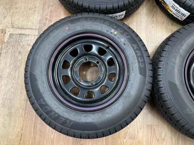 DAYTONA スチールホイール  + KENDA KR33 195/80R15C 107/105R【ハイエース!!新品タイヤ付きでお買い得♪】
