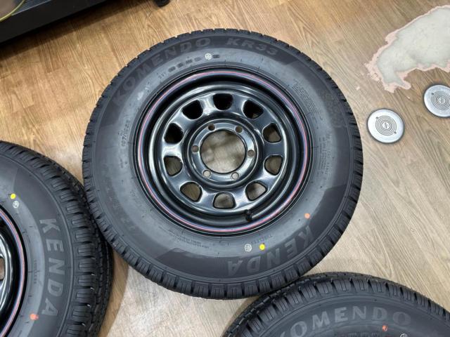 DAYTONA スチールホイール  + KENDA KR33 195/80R15C 107/105R【ハイエース!!新品タイヤ付きでお買い得♪】