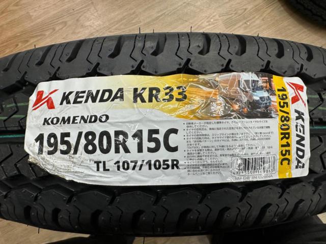 DAYTONA スチールホイール  + KENDA KR33 195/80R15C 107/105R【ハイエース!!新品タイヤ付きでお買い得♪】
