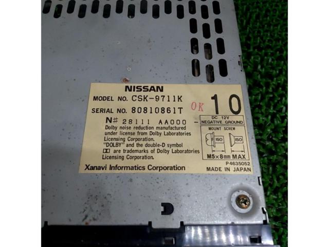 ワケアリ 日産純正 1DIN カセットデッキオーディオ(品番:CSK-9711K / クラリオン製)
