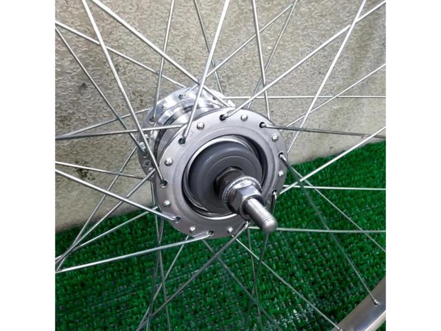 24×1-3/8(W/O) BRIDGESTONE DH-2N40-J(ハブ) フロントホイール ハブダイナモ(2端子)