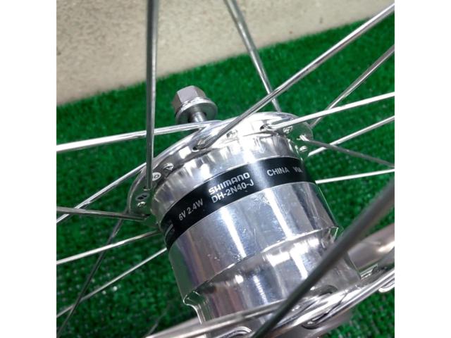 24×1-3/8(W/O) BRIDGESTONE DH-2N40-J(ハブ) フロントホイール ハブダイナモ(2端子)