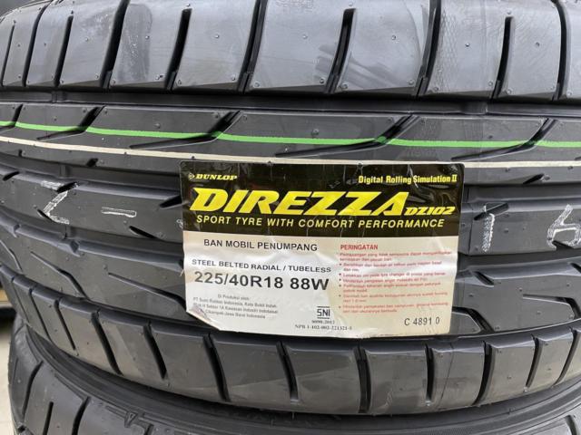 ☆インドネシア製 新品タイヤ!!☆ DUNLOP DIREZZA DZ102 225/40R18 88W