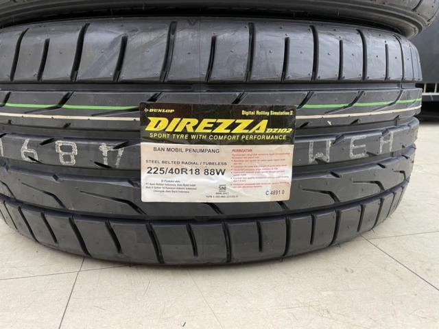 ☆インドネシア製 新品タイヤ!!☆ DUNLOP DIREZZA DZ102 225/40R18 88W