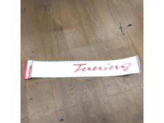 【Monster Sport】Tuningステッカー(ホワイト×レッド、サイズ:620mm×63mm)
