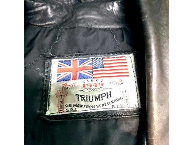 【サイズ不明】TRIUMPH ダブルライダースレザージャケット