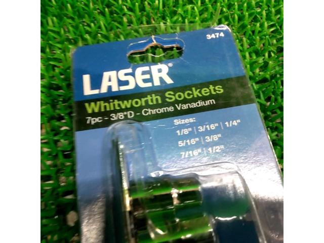 Laser-3474 ウィットワースソケットセット 3/8D 7 pc