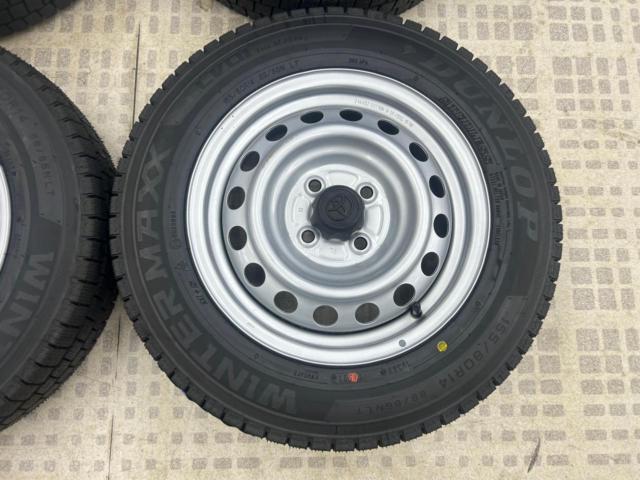 【バランス調整済み】トヨタ純正 TOYOTA プロボックス純正 スチールホイール  + DUNLOP WINTER MAXX LV01 for VAN 155/80R14