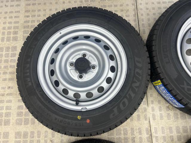 【バランス調整済み】トヨタ純正 TOYOTA プロボックス純正 スチールホイール  + DUNLOP WINTER MAXX LV01 for VAN 155/80R14
