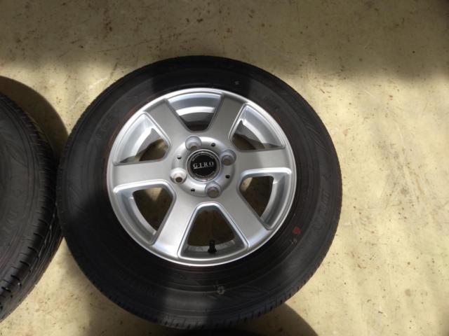 BRIDGESTONE GIRO YT6 + DUNLOP ENASAVE EC202(2本) + SEIBERLING SL101(1本) + HAKOOK KINERGY ECO2(1本)