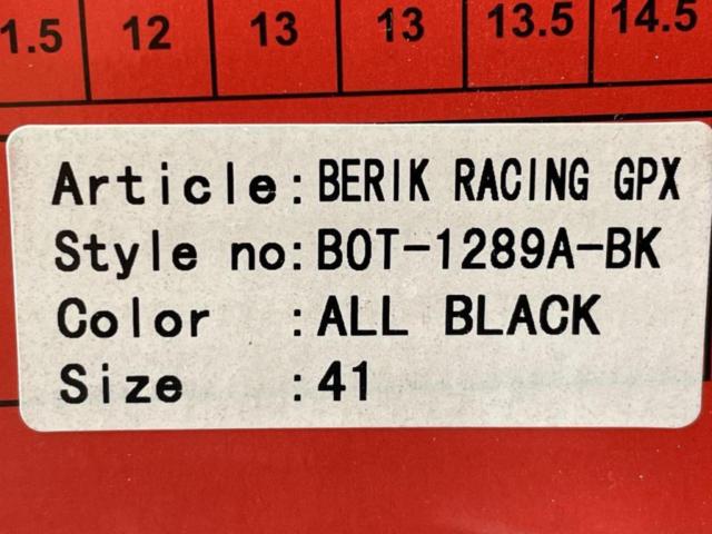 【BERIK】RACING GPX(レーシングブーツ) サイズ:41(25.5cm)