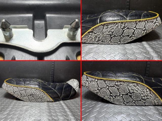 【KAWASAKI】純正張替シート クロコダイル調×蛇柄 パイピング:金 ZRX400 2型で使用していました