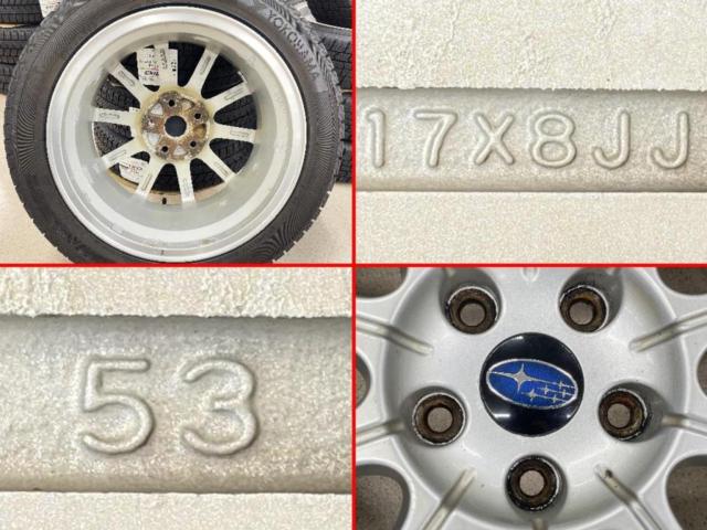 スバル(SUBARU) GDB系 インプレッサ STI 後期純正 + YOKOHAMA(ヨコハマ) iceGUARD7 iG70 235/45R17 94Q 2024年製 4本