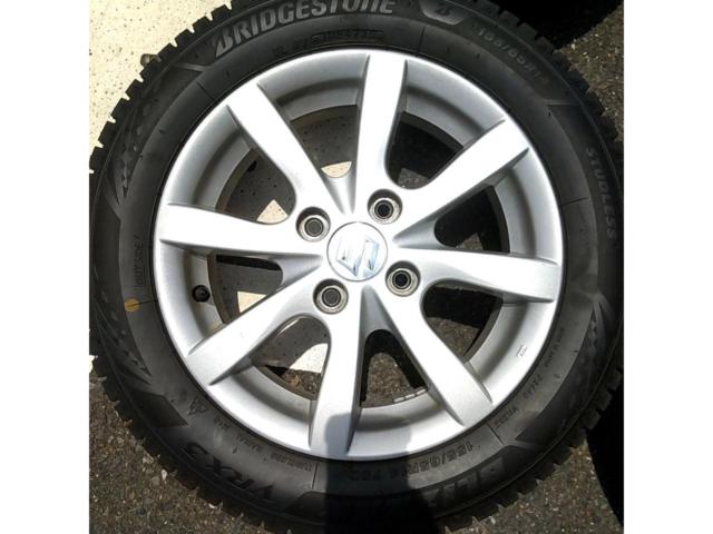 【スズキ純正】 純正アルミホイール + 【BRIDGESTONE】 BLIZZAK VRX3 155/65R14 4本セット
