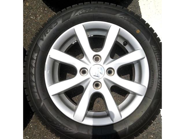 【スズキ純正】 純正アルミホイール + 【BRIDGESTONE】 BLIZZAK VRX3 155/65R14 4本セット