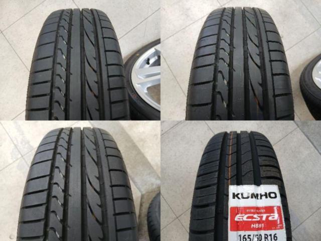 ダイハツ純正 LA400K コペン 純正アルミ + BRIDGESTONE POTENZA RE050A + KUMHO ECSTa HS51